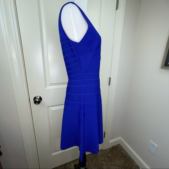 Adrianna Papell Blue Fit & Flare Dress Sleeveless M - Picture 6 of 16